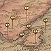 EBOOT 400 Pack Map Push Pins with 1/8 Inch Head and Steel Point (Retro Gold)