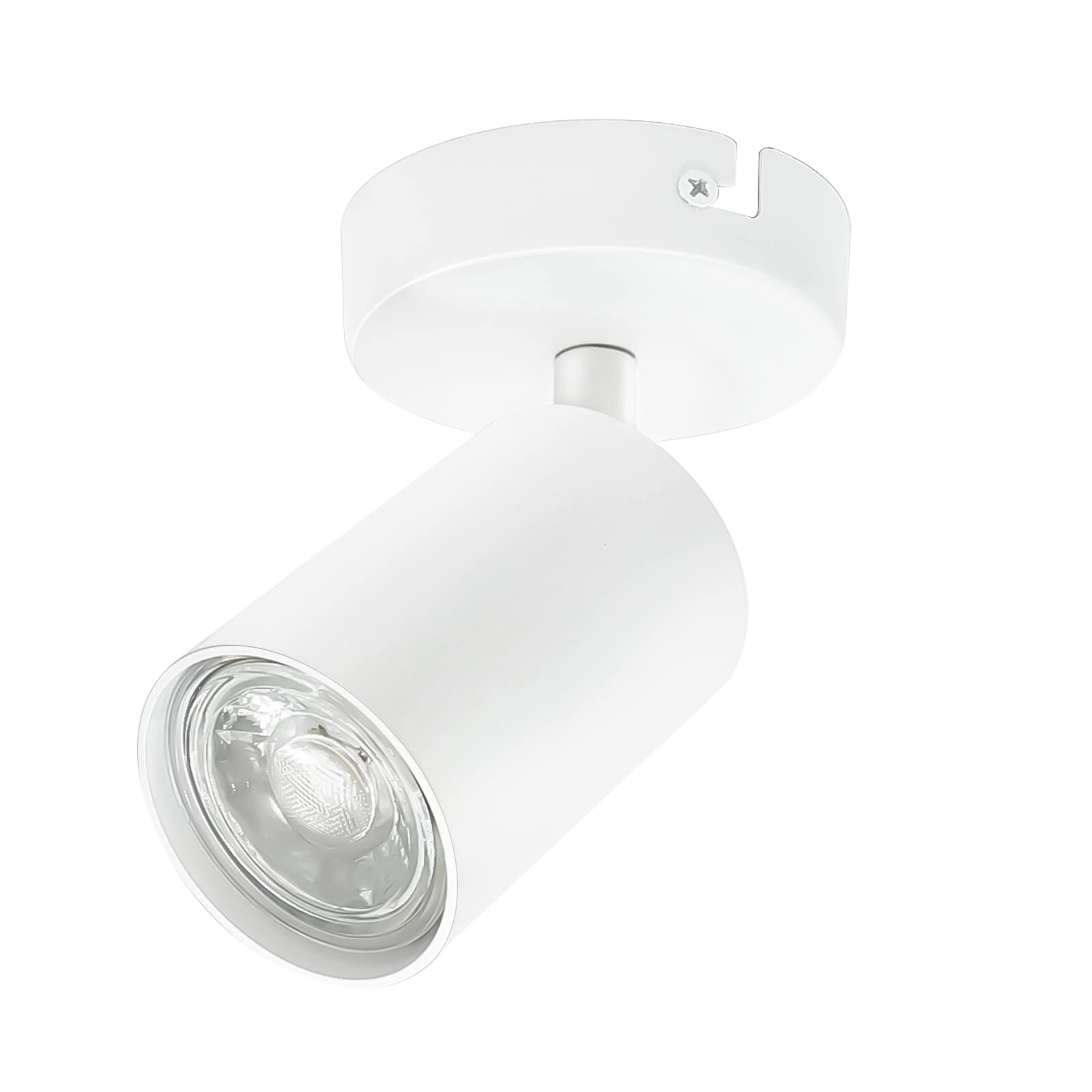 KYOTECH 1 Way LED Ceiling Light Rotatable GU10 Ceiling Spotlights Fitting GU10 Sockets White Angle Adjustable Lighting for Kitchen Living Room and Bedroom, Bulb not Included