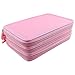 LORJE Multilayer Colored Pencil Case, Large, 48 Pink Gray Pen Bag