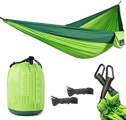 REDWALL® Outdoor Parachute Cloth Hammock Multiples 300 x 200 cm, Load Capacity up to 400 kg Portable with Carrying Bag for Patio Yard Garden