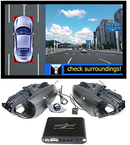 Weivision 360 Bird View Car DVR Record Surround Parking System with 4 Hd Rear Front Side View Camera for Toyota Camry 2013