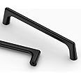Asidrama 10 Pack 5 Inch(128mm) Matte Black Cabinet Pulls Cabinet Handles Cupboard Handles Kitchen Cabinet Hardware for Cupboard Drawer Pulls