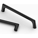 Asidrama 10 Pack 5 Inch(128mm) Matte Black Cabinet Pulls Cabinet Handles Cupboard Handles Kitchen Cabinet Hardware for Cupboard Drawer Pulls