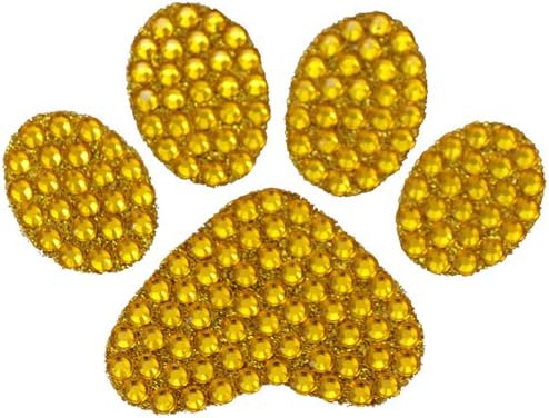 Crystal Heiress Rhinestone Sticker, Paw Print, 4 by 3.25-Inch, Gold