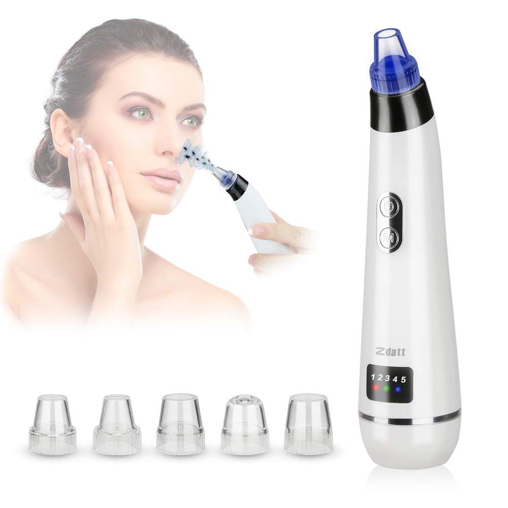 Blackhead Remover,Zdatt Blackhead Vacume Remover -Comedo Pore Extracotr Beauty Device with 5 Probes for Blackhead Remover Vacume Suction Cleanser: Beauty