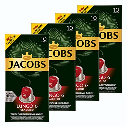 JACOBS Lungo 6 Classico 4x10 Nespresso®* kompatible Kapseln