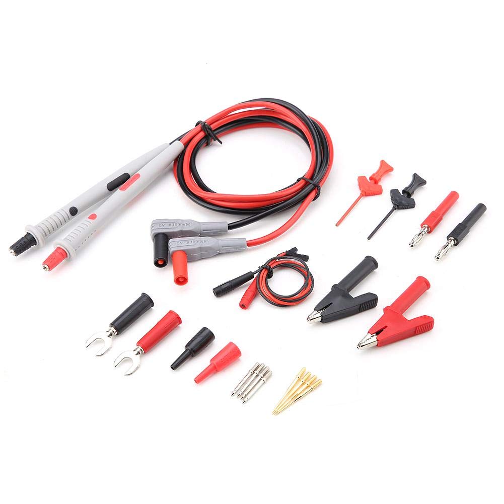 Multimeter Test Lead, P1503D Multifunctional Multimeter Test Leads with Crocodile Clips Replaceable Probe Tips Set