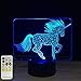 easuntec Night Light Unicorn 3D Night Light 7 Colors Change with Remote Night Lights for Kids Room Decor for Kids (Unicorn)