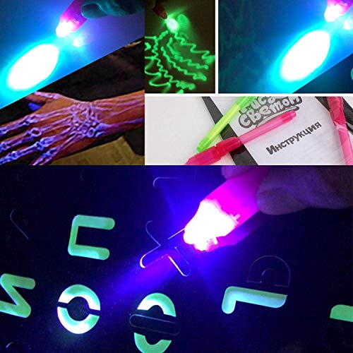 Farielyn-X Draw with Light-Fun Drawing Board Pad Tablet for Kids- Glow LED Child Sketchpad Funny Toys Doodstage Light Drawing Fun and Developing Toy Gift Luminous Drawing Board Set (L) - Thumbnail 5