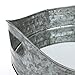 Stonebriar Round Nesting Galvanized Metal Serving Tray Set with Handles, Rustic Butler Trays, For Serving Food and Drink, a Unique Coffee Table Centerpiece, or Desk Organizer for Documents