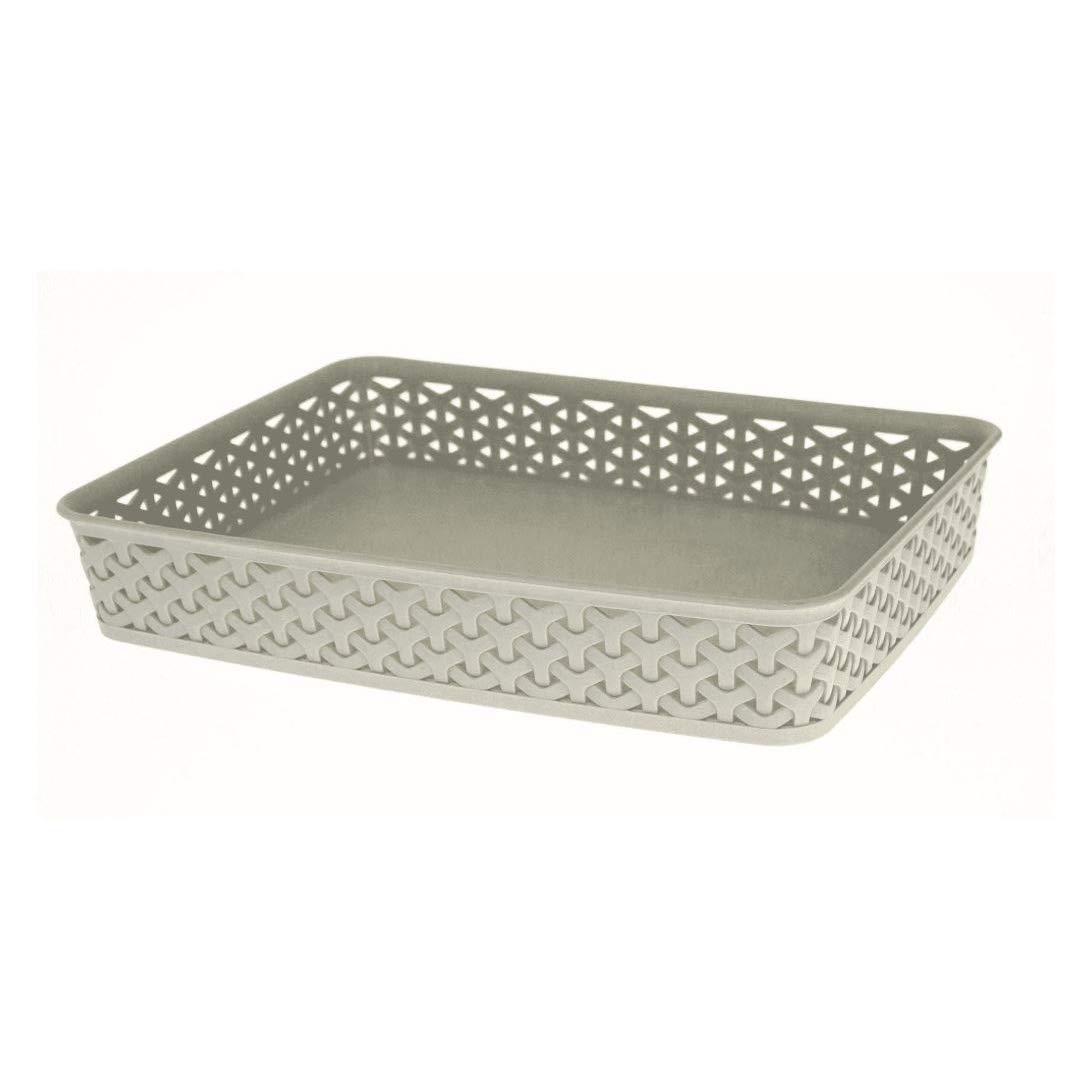 Rattan A4 Tray (Grey)
