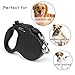SHINE HAI Retractable Dog Leash, 16ft Dog Walking Leash for Large Medium Small Dog Up to 110lbs, Break & Lock System, Reflective Ribbon Cord, Black