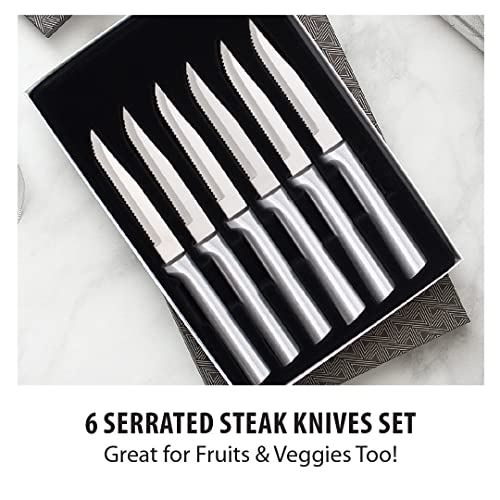 Rada Cutlery Serrated Steak Knife Set Stainless Steel Knives With