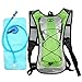 Hydration Pack with 2L Backpack Water Bladder 5 Points Improvement Newly Design Lightweight Outdoor Tactical Survival Reservoir Men Women Kids Camping Hiking Running Biking Bag (Green)