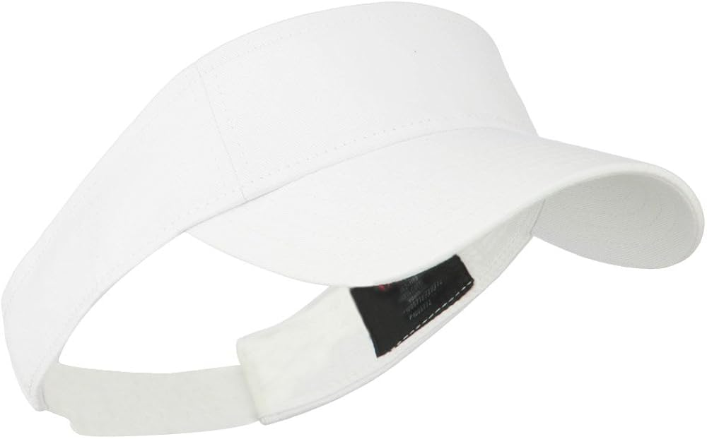 Youth Cotton Sun Visor - White OSFM: Clothing