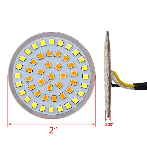 image for XMMT Pair Motorcycle 2 inch Bullet Style 1157 White&Amber LED Rear Tur