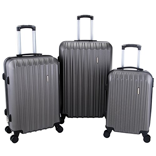 BEST TRAVEL 3Pcs Luggage Travel Set Bag ABS Trolley Spinner Suitcase Grey BEST TRAVEL 3Pcs Luggage Travel Set Bag ABS Trolley Spinner Suitcase Grey
