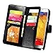 Note 3 Case, Galaxy Note 3 Case, Joopapa Note 3 Wallet Case,Pu Leather Case Magnet Wallet Credit Card Holder Flip Cover Case Built-in 9 Card Slots & Stand Case for Samsung Galaxy Note 3 N9000 (Black)