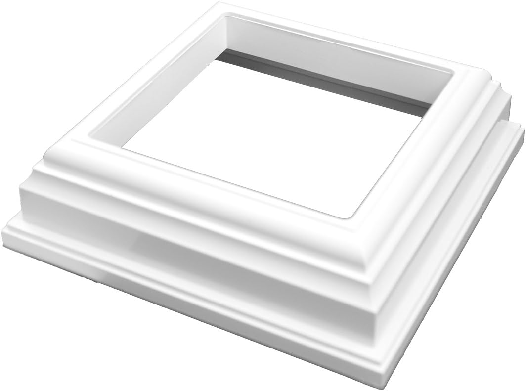 Amazon Com Weatherables Awpt Skirt 5 New England Vinyl Post Cap For A True 5 Inch X 5 Inch Post White Superior Durability Garden Outdoor