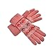 YAN & LEI Women's Cute Hearts Knitted Winter Gloves with Roll Up Cuffs