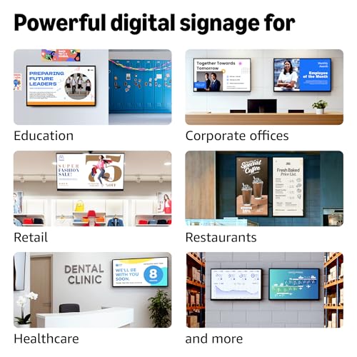 Amazon Signage Stick – Professional Digital Signage 4K Media Player – Designed for Businesses of All Sizes, Easy Setup, WiFi 6E, and CMS Compatibility 