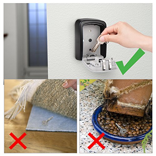 Key Storage Lock Box Victostar 4 Digit Combination Wall Mounted lockbox Key Safe Security Storage Case Organizer Resettable Code - Thumbnail 3