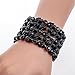 Yacq Jewelry Goth Skull Skeleton Hand Stacket Crystal Stretch Sleeve Cuff Bracelet Gifts for Women Biker