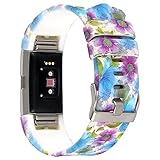 Bands for Fitbit Charge 2, Classic Fitness Replacement Accessories Wrist Band for 2016 Fitbit Charge 2 HR (Flower-05)