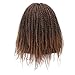 AISI HAIR Long Dreadlock Wig Marley Hair for Twists Wigs for Black Women Synthetic Fiber 16 Inch Black Mix Brown Color(1B/27#)