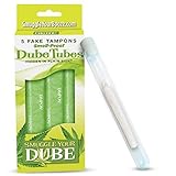 Smuggle Your Booze SYD-DT Smuggle Dube Tubes-Hide in Plain Sight, Smell Proof Fake Tampons with Wrappers. Holds Liquids Too. (2 Pack, Clear)