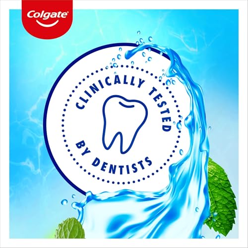 Colgate Plax Cool Mint Mouthwash 1L | fresh breath mouthwash | instant long-lasting freshness | no burn experience | 24/7 plaque protection when used twice daily | clinically tested by dentists | Alcohol-Free* Vegan Mouthwash with 24/7 Plaque Protection** and Long-Lasting Freshness