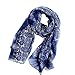Women's Fashion Long Soft Wraps Scarf Scarves Vintage Printing - Dark Blue