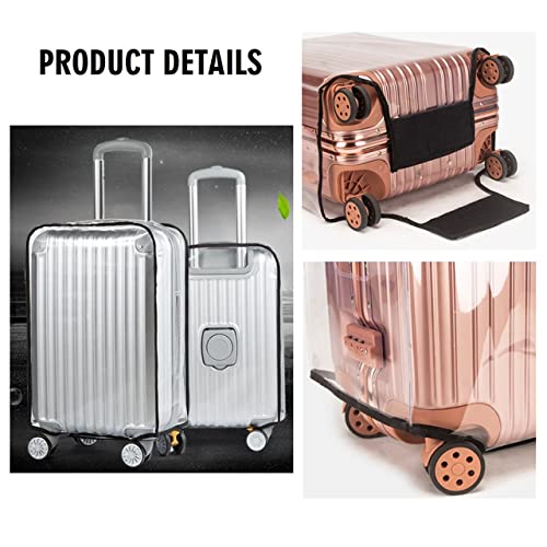 Clear PVC Luggage Cover Protectors - Transparent Waterproof Suitcase Sleeve for 20