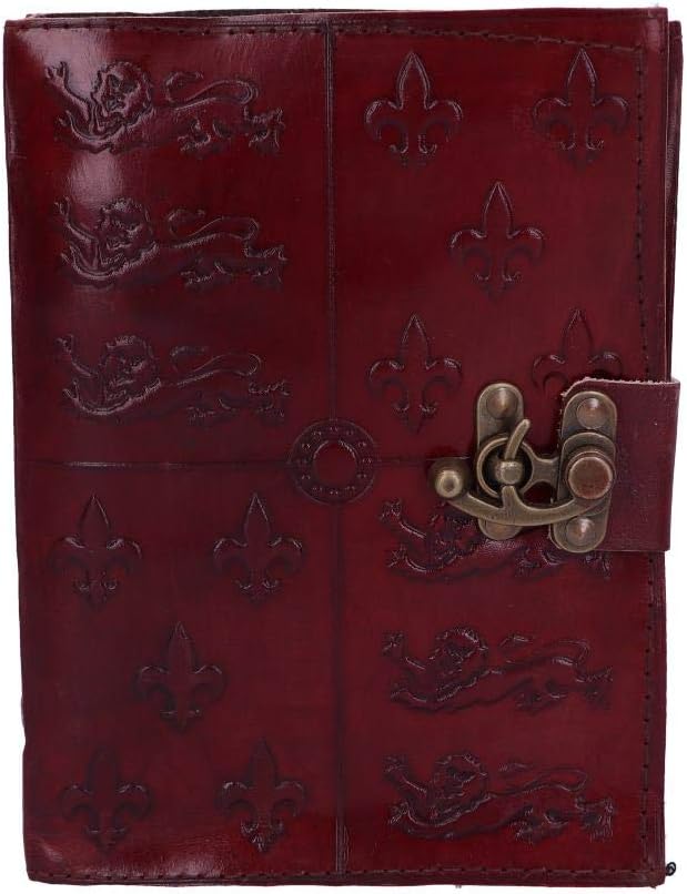 Nemesis Now Lockable Red Leather Medieval Embossed Journal, Paper, Burgundy, One Size