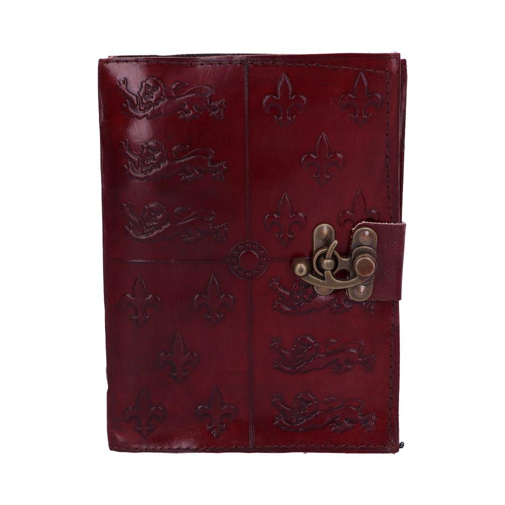 Nemesis Now Lockable Red Leather Medieval Embossed Journal, Paper, Burgundy, One Size