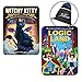 Set of 2 Logic Puzzles Witchy Kitty and Logic Land, Includes Myriads Drawstring Bag