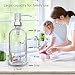Homey Cluster - 16 Ounce - Glass - 2 Pack - Liquid Soap Dispenser with Stainless Steel Pump, Dish Soap Dispenser, Hand Soap Dispenser, Lotion Dispenser - Set of 2, Clear