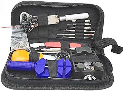 CONBEE 144 PCS Watchmaker Watch Repair Tool Kit Set Back Case Opener Adjuster Remover Spring Pin Bar
