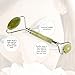 Jade Roller for Face Massage - jade face roller massager -anti aging- real jade roller face massager with 100% natural jade stone- beauty massager roller set for lymphatic drainage : by Gritture