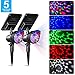 SUNWIND Solar Spotlights Outdoor Colored - Solar Powered Party Lights 4 Colorful LEDs Christmas Solar Lighting Adjustable Landscape Lighting for Party, Christmas Outdoor Garden and Holiday Decoration