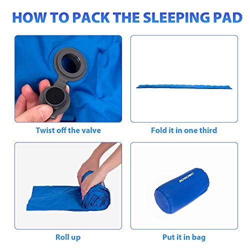 OBOSOE Lightweight Air Sleeping Pad, Inflatable Superior Insulation Sleeping Mat Suitable for 4 Season Camping, Backpacking, Hiking, Sleeping Bag, Hammock - Thumbnail 6