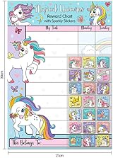 Paper Projects Magical Unicorns Reward Chart Sparkly Stickers Pink Reusable view 7