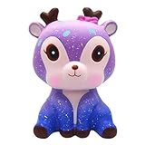 Squishies Galaxy Deer Slow Rising Jumbo Squishy Toys Kawaii Cute Cream Scented Squishies Kids Party Toys Stress Reliever Toy (A)