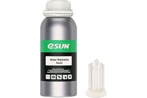 eSUN 405nm LCD 3D Printer Rapid Resin UV Curing Resin Water Washable Resin Photopolymer Resin for Photon UV Curing LCD 3D Printer, 500g Transparent