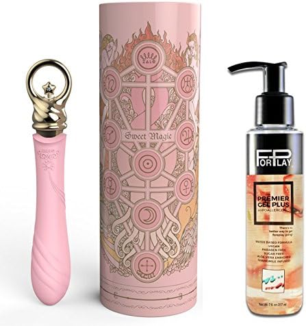 New Luxurious Heating Massager Zalo Courage Pink and Free Premium Hypoallergenic Personal Lubricant Water-based formula 7 Oz Forplay Premier Gel Plus