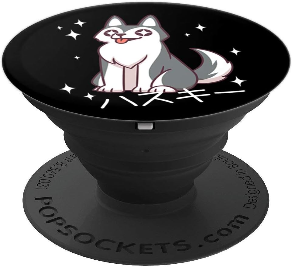 Amazon Com Siberian Husky Dog Japanese Kawaii Puppy Anime Funny Popsockets Grip And Stand For Phones And Tablets