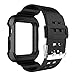 Simpeak Rugged Protective Case with Strap Bands for Apple Watch 42mm Series 1 Series 2,Sport, Edition, Black