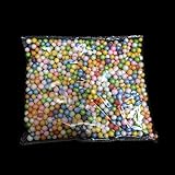 0.2-0.35inch Styrofoam Balls Colorful Modelling Craft Polystyrene Foam Balls Ornaments DIY Kids Adults Craft Supplies 2400pcs (Mixed)