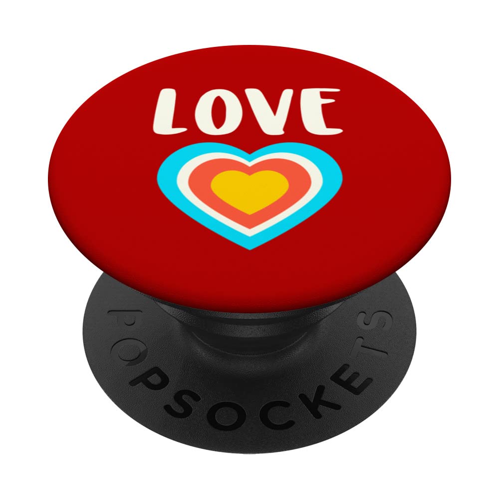 Valentne Heart Valentines Day Valentine's Pop Sockets Red PopSockets Swappable PopGrip