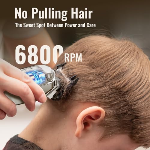 Jack&Rose Hair Clippers Men, Cordless Hair Clippers, Clippers for Men Haircut, Barber Clippers, Professional Hair Trimmer Shaver with LED Display, IPX7 Waterproof